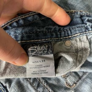 Silver Zac jeans 36x34
